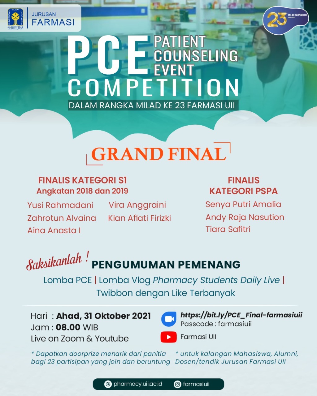 Semarakkan Milad ke 23, Farmasi UII Gelar Precise Competition
