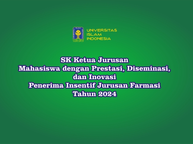Penerima Insentif Prestasi Mahasiswa Farmasi 2024